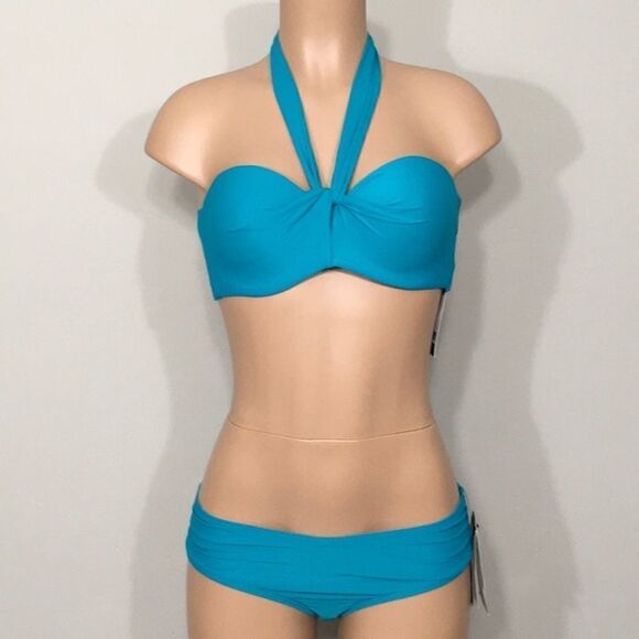 Coco Reef bra sized Teal bikini set. 36/38DD-XL - Picture 2 of 10